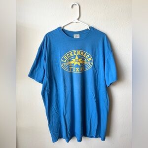 Luckenbach Texas Blue Graphic T-Shirt